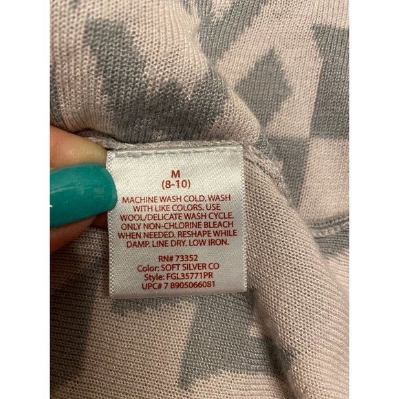 Faded Glory Aztec Print Waterfall Sweater Sz M - Picture 6 of 6